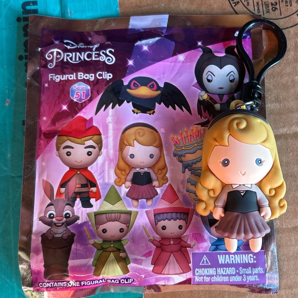 Disney Sleeping Beauty Briar Rose Character Blind Bag Figural Bag Clip